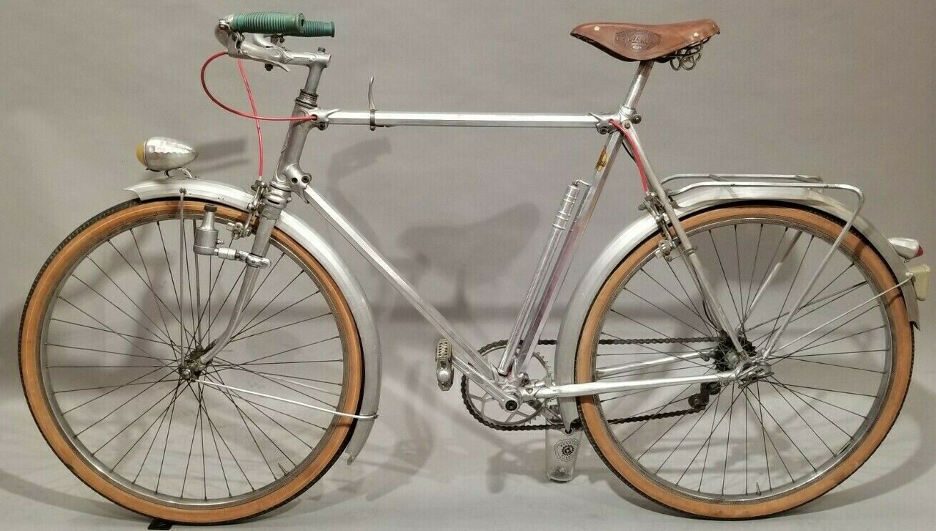 Carminargent Bicycle Alum. 1940's French cruiser 650B Simplex Stronglight Lefol - Fresh Stock Dated December 2025