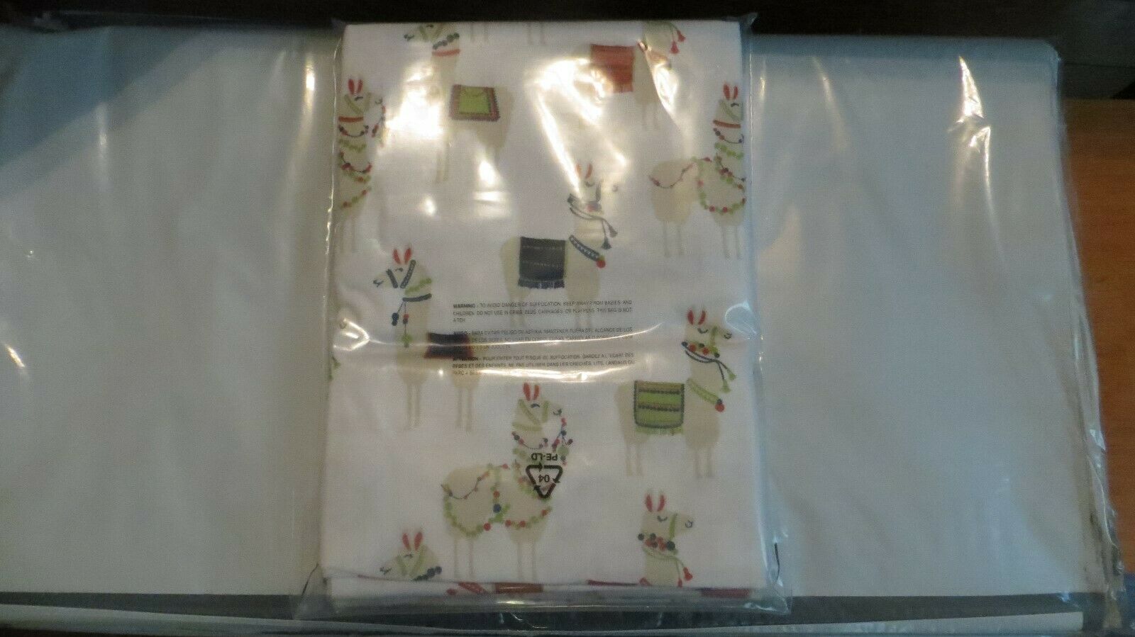 Garnet hill Llama Christmas SET 2 PILLOWCASE holiday red child Christmas Gift - Fresh Stock Dated December 2025