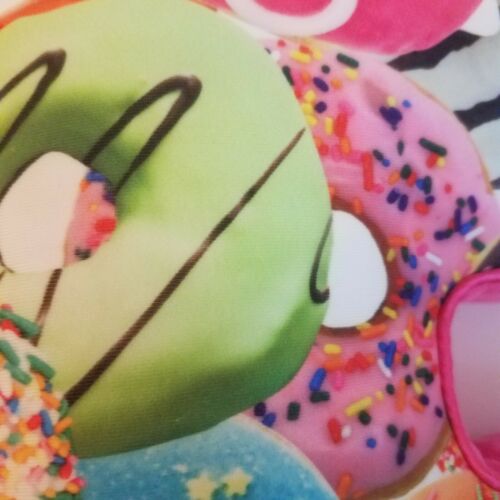 IScream for Justice Letter E Happy Pillow Donuts Sprinkles Throw Pillow Hot Pink - Fresh Stock Dated December 2025