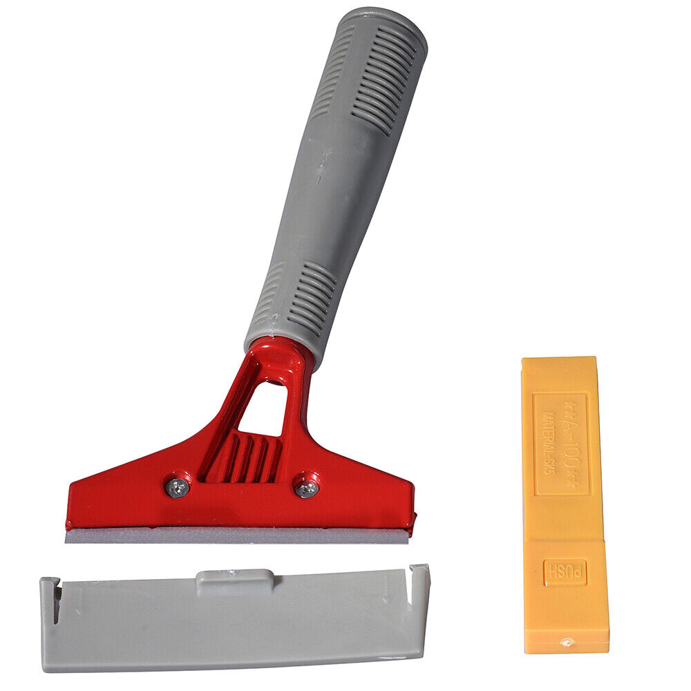 Heavy Duty Razor Blade Scraper 4-inch Floor Scraper Tool w/ 10 Extra Metal Blade - Fresh Stock Dated February 2026