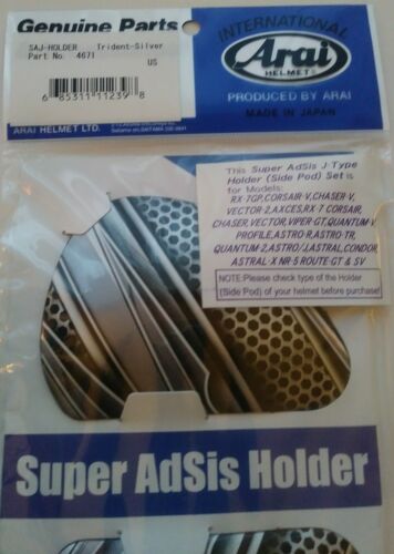 ARAI SAJ HOLDER (Side Pod) Trident-Silver Corsair-V,... - Fresh Stock Dated February 2026