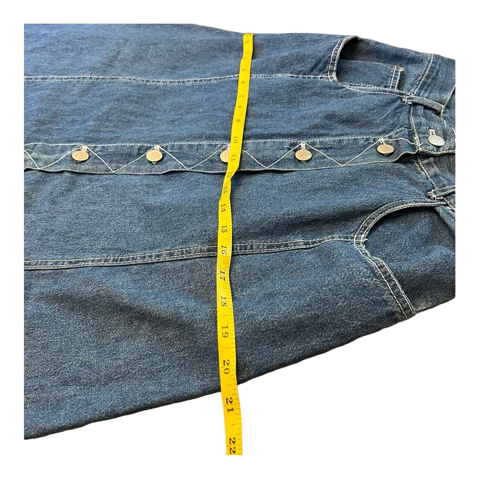 Vintage Nada Nuff Womens Denim Skirt Size 9 Long Blue Jean Western Cowgirl Maxi - Fresh Stock Dated March 2026