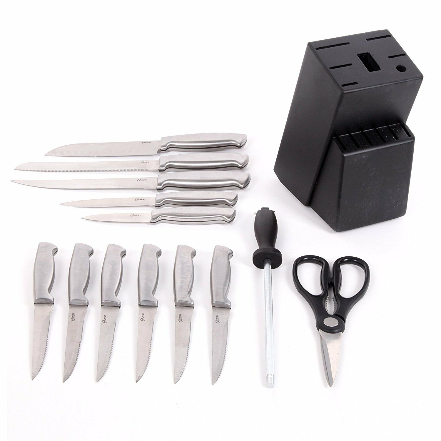 Oster Baldwyn Cutlery Block Set Knife 14 pc Stainless Steel Kitchen Knives, NEW - Fresh Stock Dated December 2025