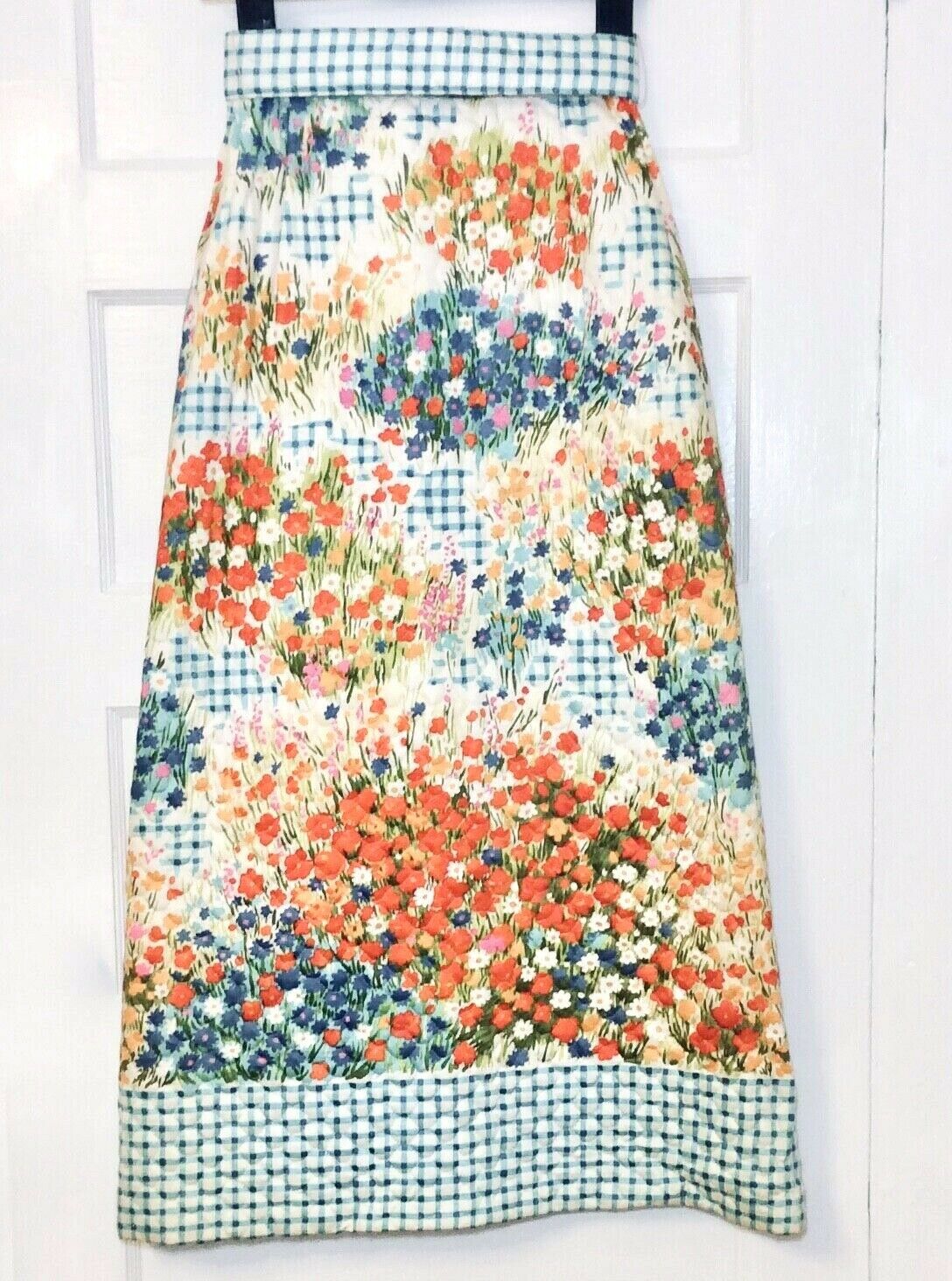 VINTAGE ADELAAR BY ARISTOCRAT FLORAL QUILTED MAXI SKIRT WITH BELT, SIZE 10 - Fresh Stock Dated February 2026