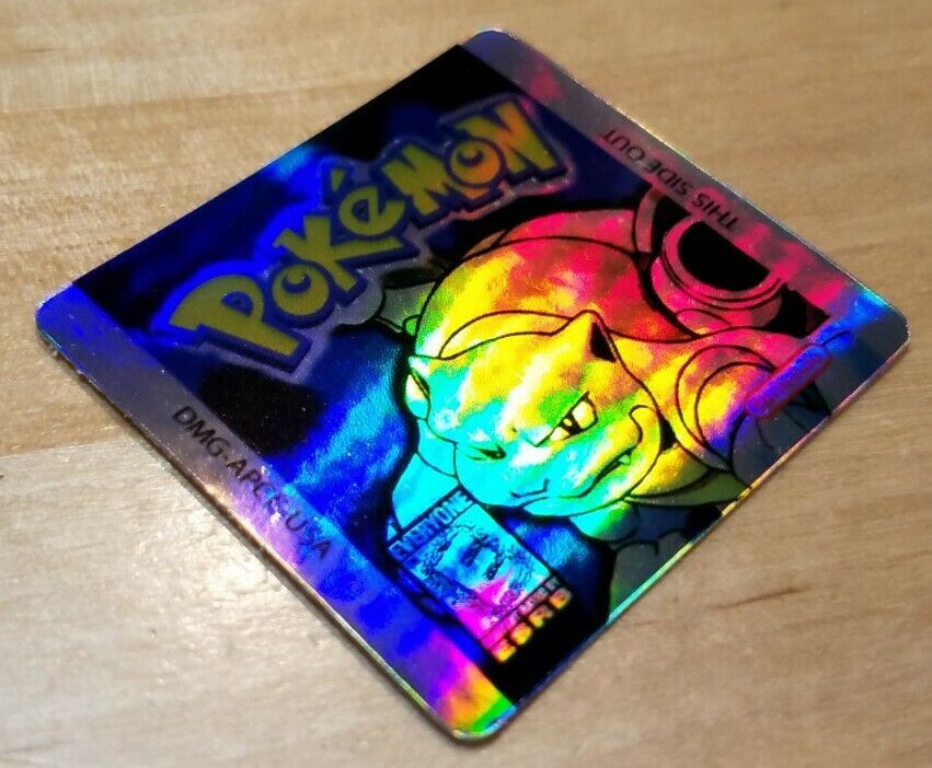 ☆ SUMMER SALE ☆1 NINTENDO GAME BOY COLOR POKEMON BLUE HOLO CART LABEL STICKER - Fresh Stock Dated December 2025