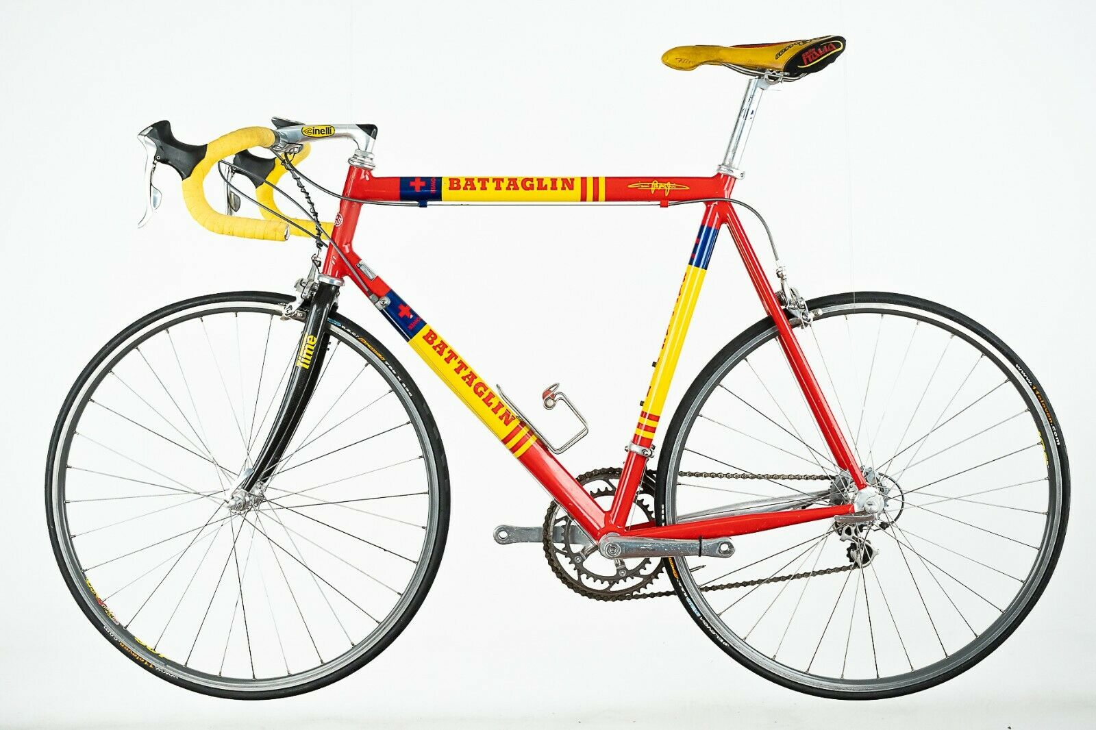 BATTAGLIN AMICA CHIPS TEAM BIKE SHIMANO DURA ACE 9s SPEED SPEED ROAD VINTAGE OLD - Fresh Stock Dated February 2026