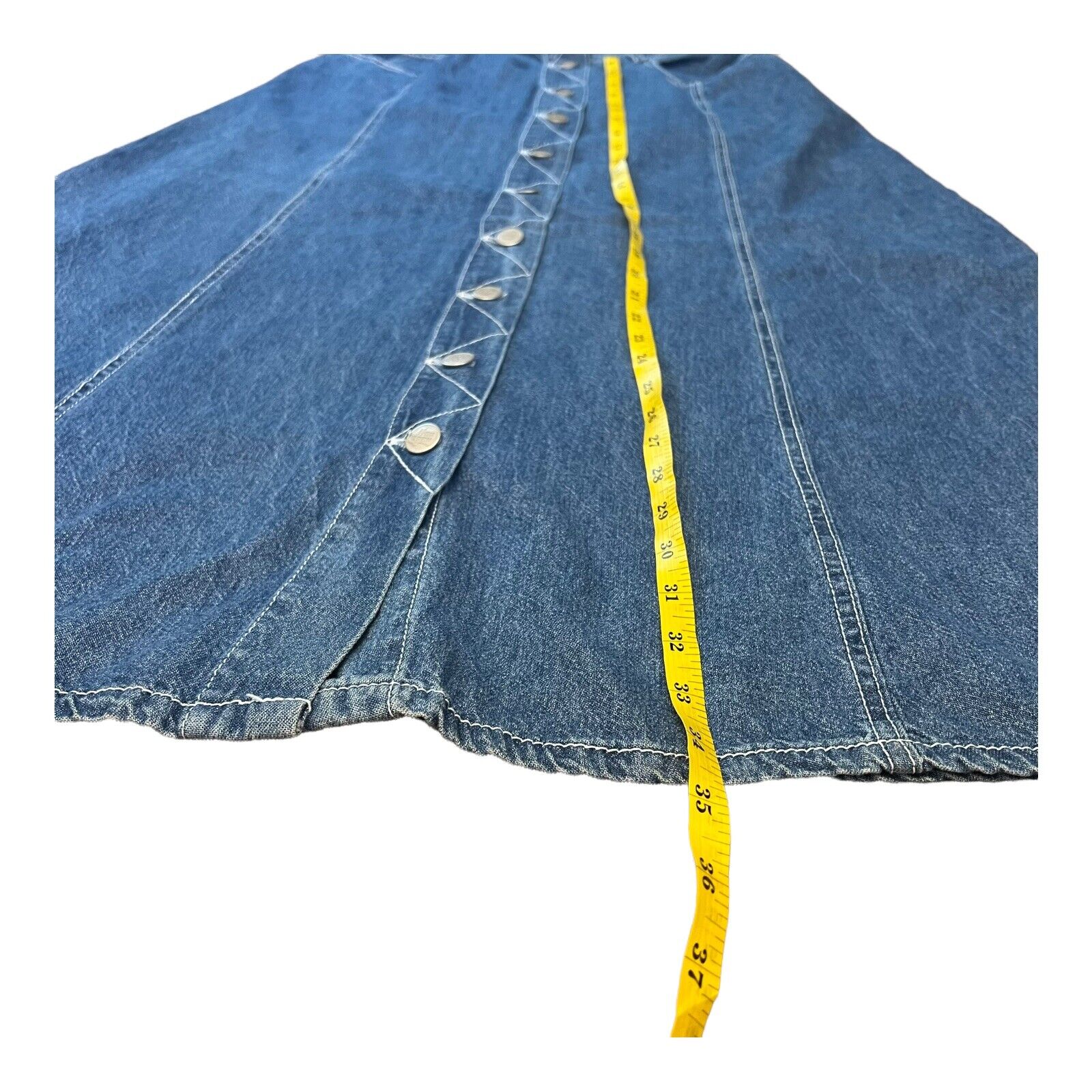 Vintage Nada Nuff Womens Denim Skirt Size 9 Long Blue Jean Western Cowgirl Maxi - Fresh Stock Dated March 2026