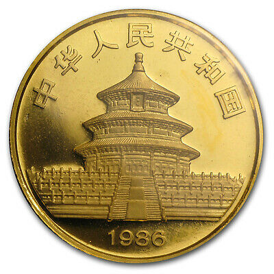 1986 China 1 oz Gold Panda BU (Sealed) - SKU #10974 - Fresh Stock Dated February 2026