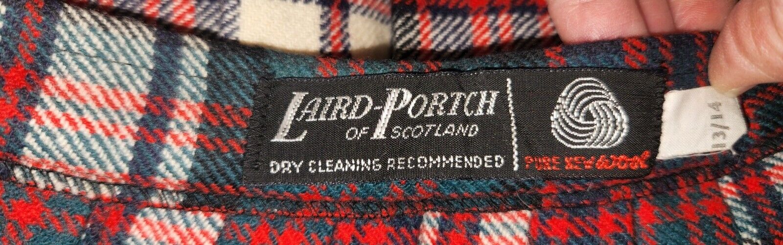 Laird-Portch of Scotland Wool Skirt Kilt Tartan Plaid Waist 26-28