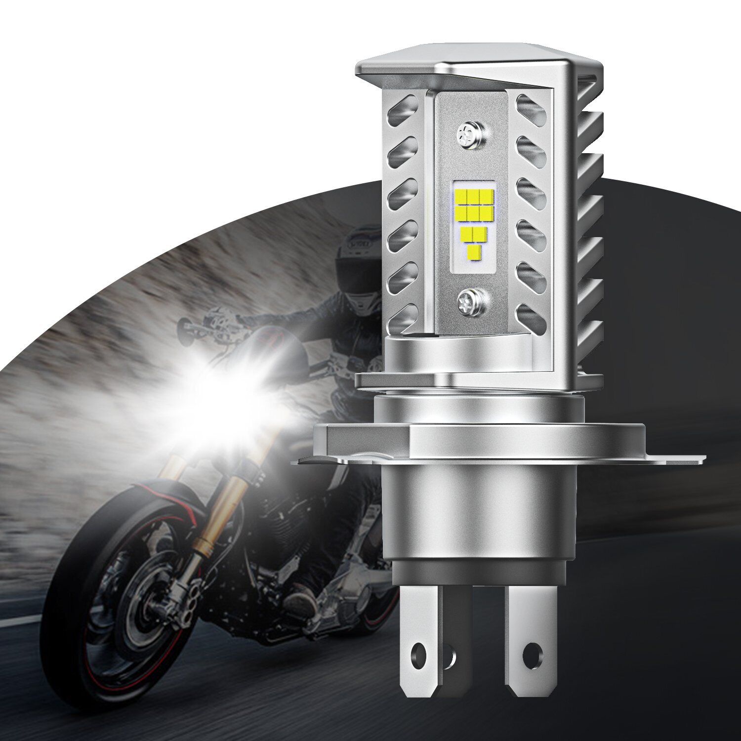 AUXITO H4 9003 LED Bulb White High Low Beam Motorcycle Headlight Bright Lamp New - Fresh Stock Dated February 2026