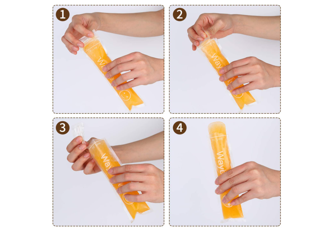 150 PCs Disposable Ice Popsicle Molds Bags Pouch Freeze Pops Bag Zip Seals new - Fresh Stock Dated February 2026