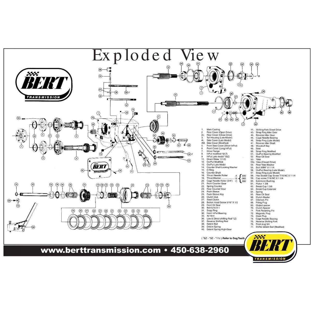 Bert LMZ Aluminum Transmission - Fresh Stock Dated February 2026