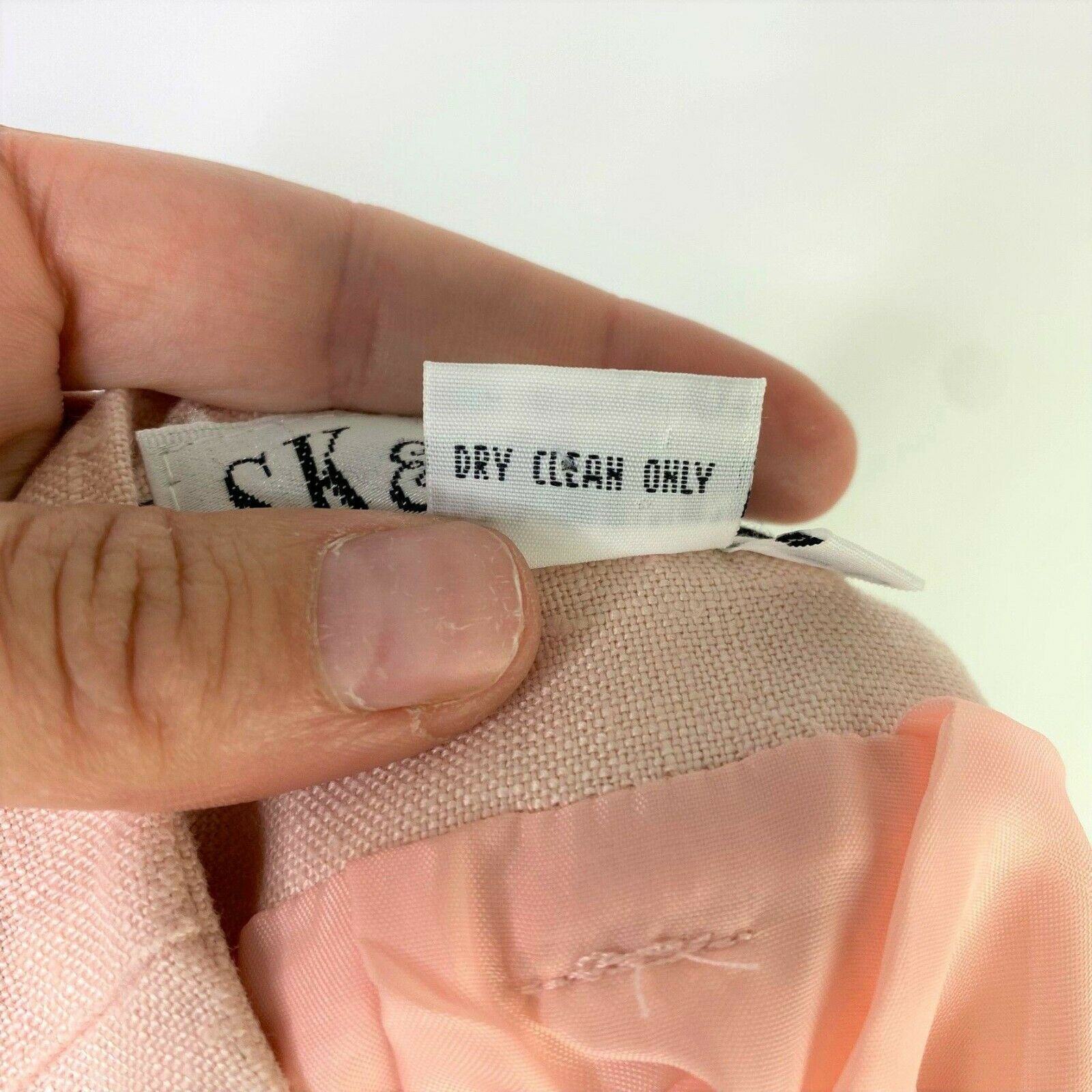 Vintage High Waisted Pink Linen Pencil Skirt, Size 6 - Fresh Stock Dated December 2025