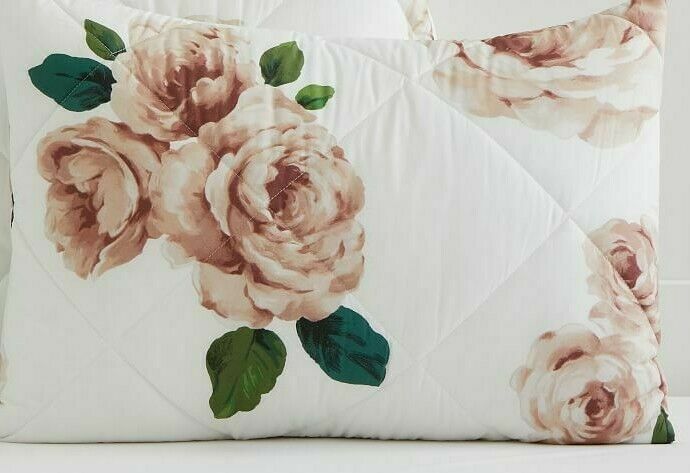 Pottery Barn Teen Emily & Meritt Bed of Roses Sham Ivory/Blush, Standard NWT 2,p - Fresh Stock Dated December 2025