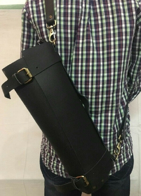 BLACK Chefs Knife Roll Bag,8 Pockets Pure Leather, Knife Carry Case Wallet - Fresh Stock Dated December 2025
