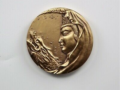 China Shanghai Mint 2015 Dragon Head Guanyin Brass Medal 60mm COA - Fresh Stock Dated February 2026