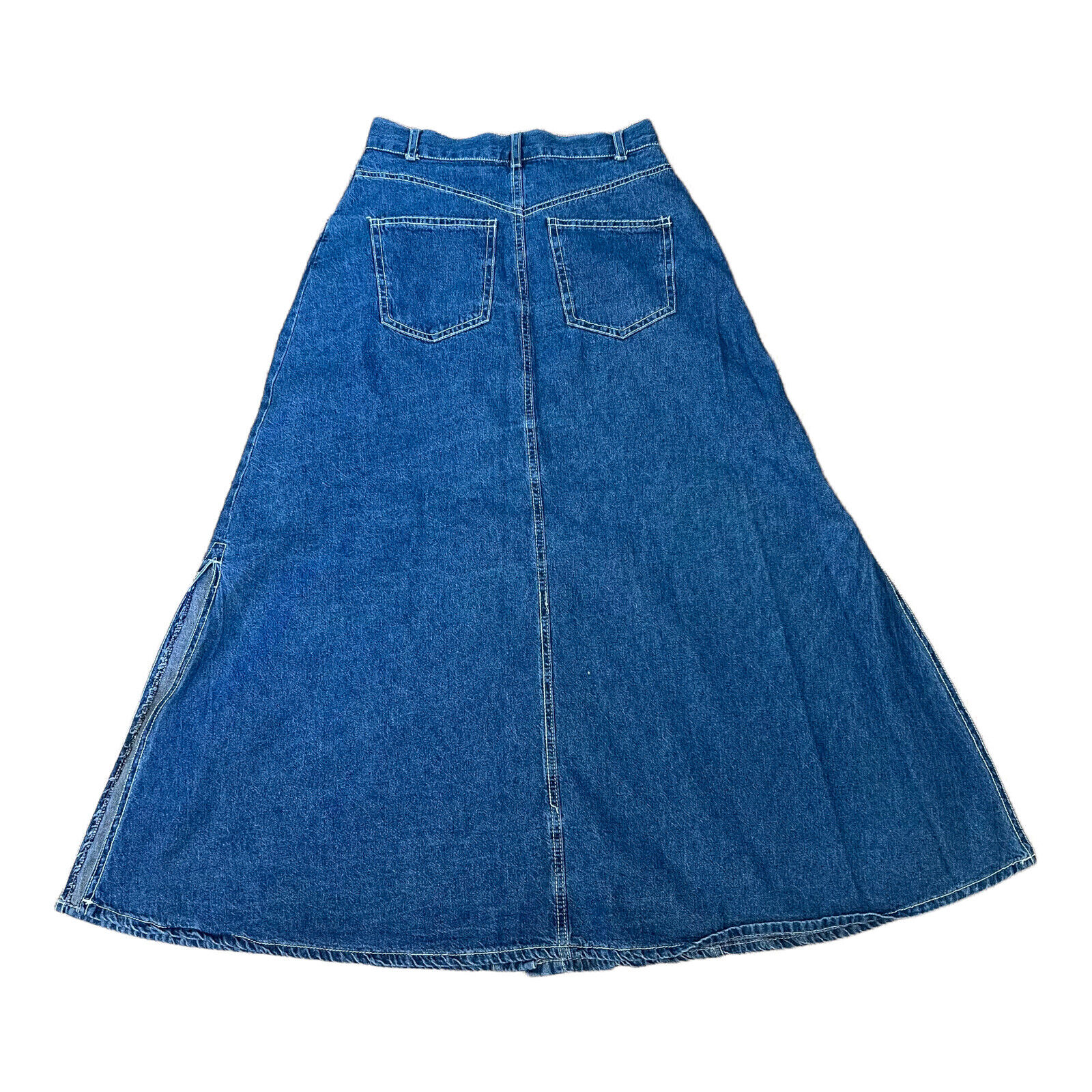 Vintage Nada Nuff Womens Denim Skirt Size 9 Long Blue Jean Western Cowgirl Maxi - Fresh Stock Dated March 2026