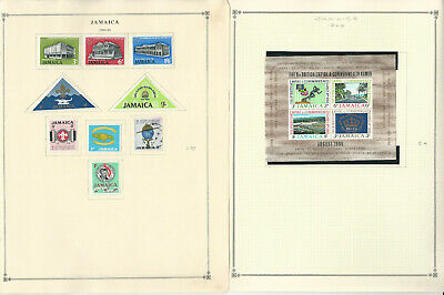 Jamaica Stamp Collection on 22 Scott Pages, 1963-1978, JFZ - Fresh Stock Dated February 2026