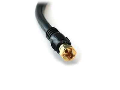 Monoprice 6ft RG6 (18AWG) 75Ohm, Quad Shield, CL2 Coaxial Cable - Black - Fresh Stock Dated December 2025