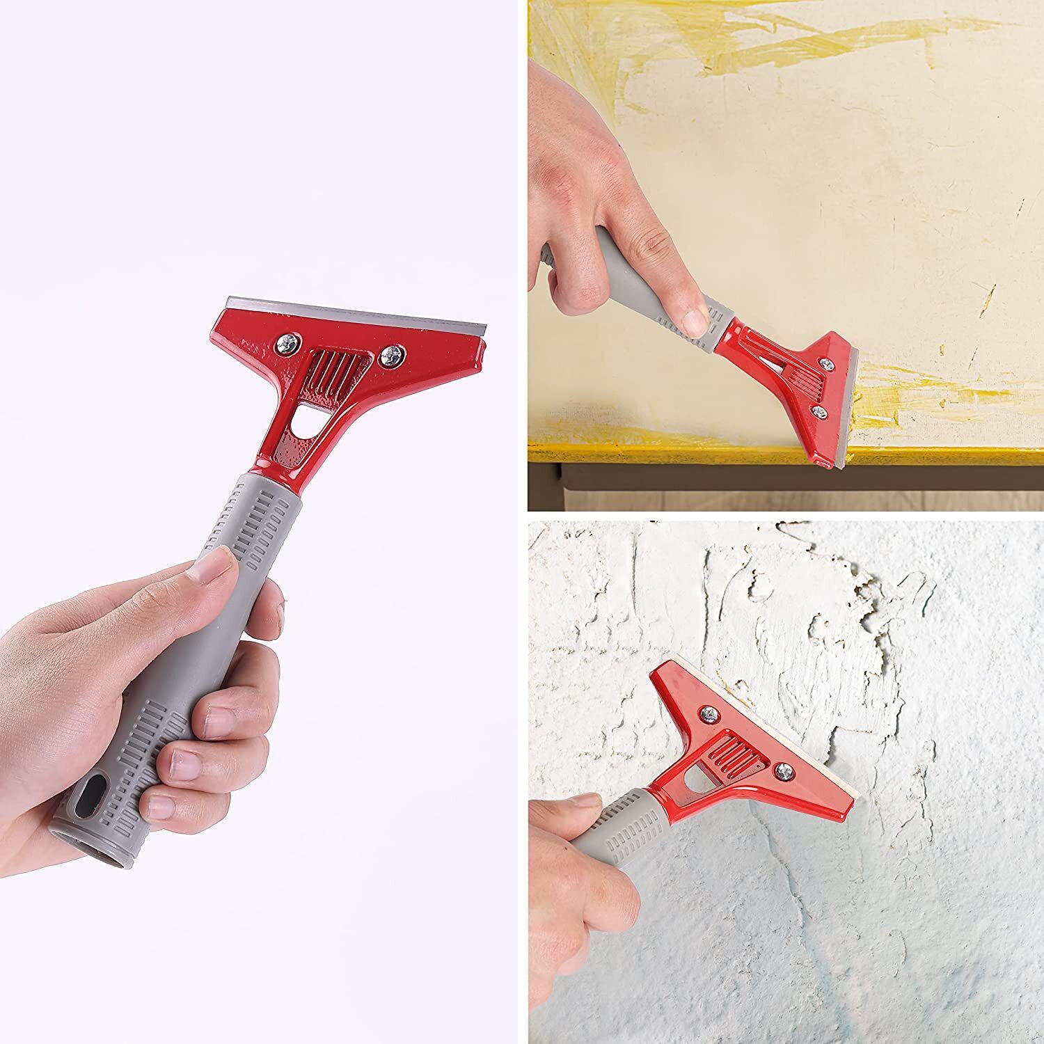 Heavy Duty Razor Blade Scraper 4-inch Floor Scraper Tool w/ 10 Extra Metal Blade - Fresh Stock Dated February 2026