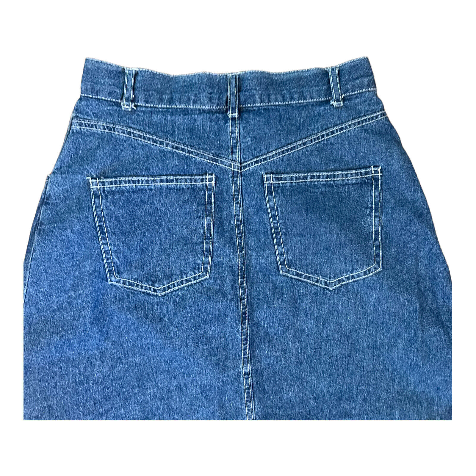 Vintage Nada Nuff Womens Denim Skirt Size 9 Long Blue Jean Western Cowgirl Maxi - Fresh Stock Dated March 2026