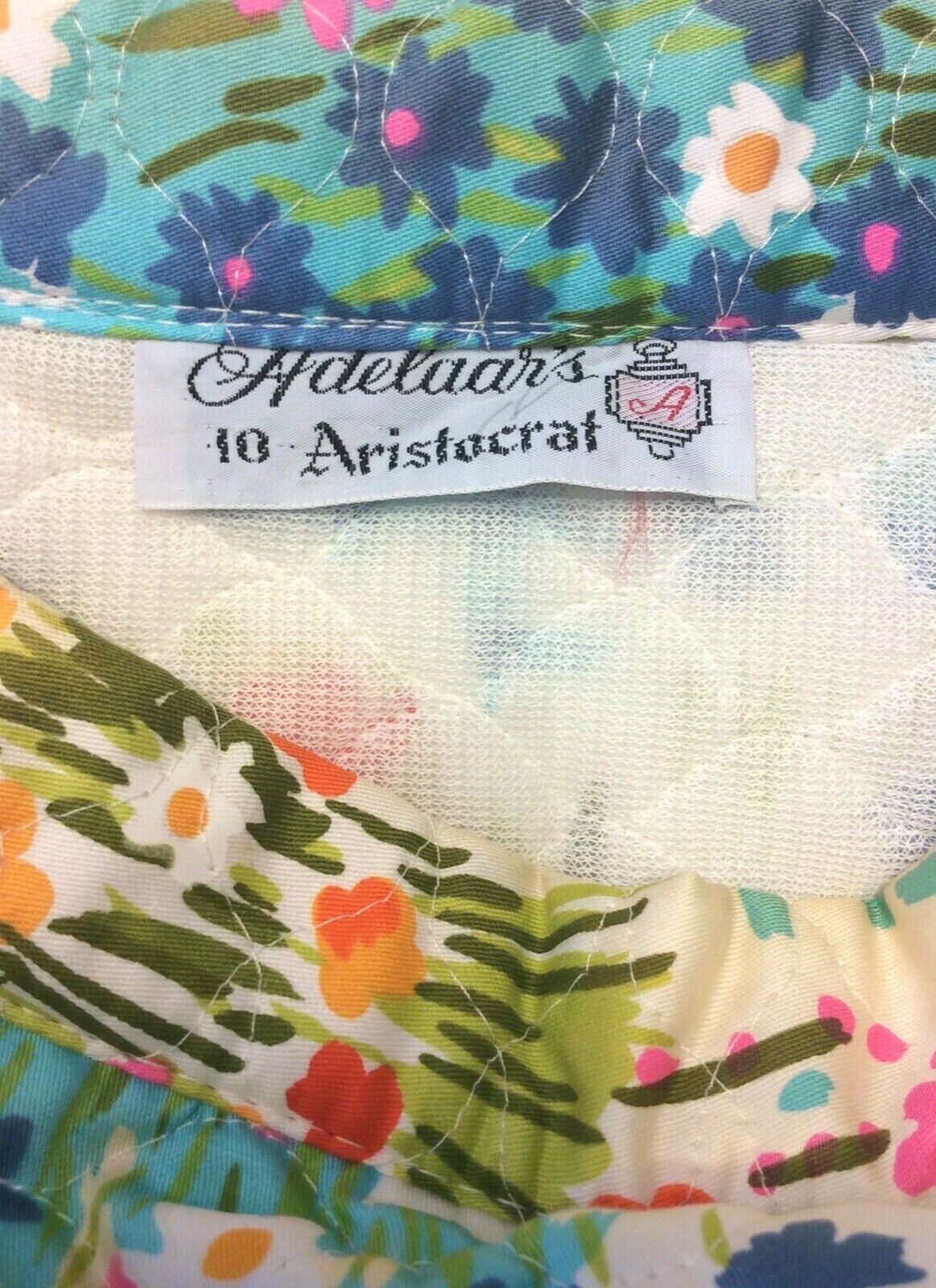 VINTAGE ADELAAR BY ARISTOCRAT FLORAL QUILTED MAXI SKIRT WITH BELT, SIZE 10 - Fresh Stock Dated February 2026