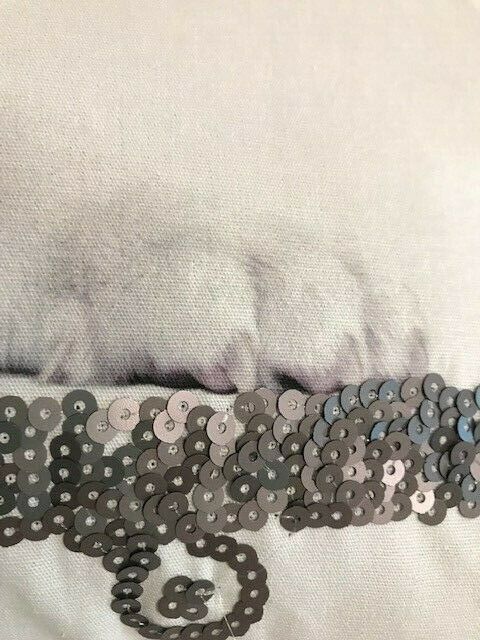 Pottery Barn Teen Party Dogs Pillow Cover White French Bulldog  12