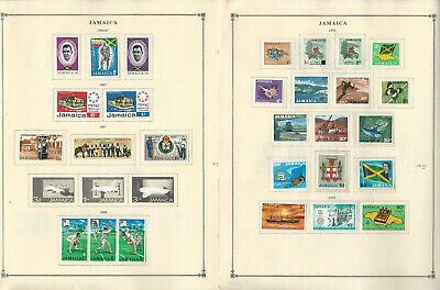 Jamaica Stamp Collection on 22 Scott Pages, 1963-1978, JFZ - Fresh Stock Dated February 2026