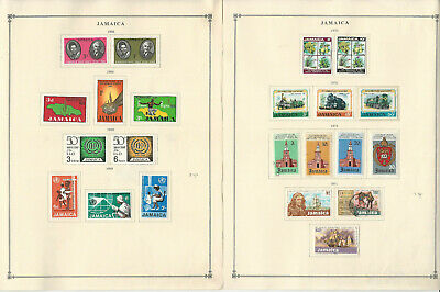 Jamaica Stamp Collection on 22 Scott Pages, 1963-1978, JFZ - Fresh Stock Dated February 2026