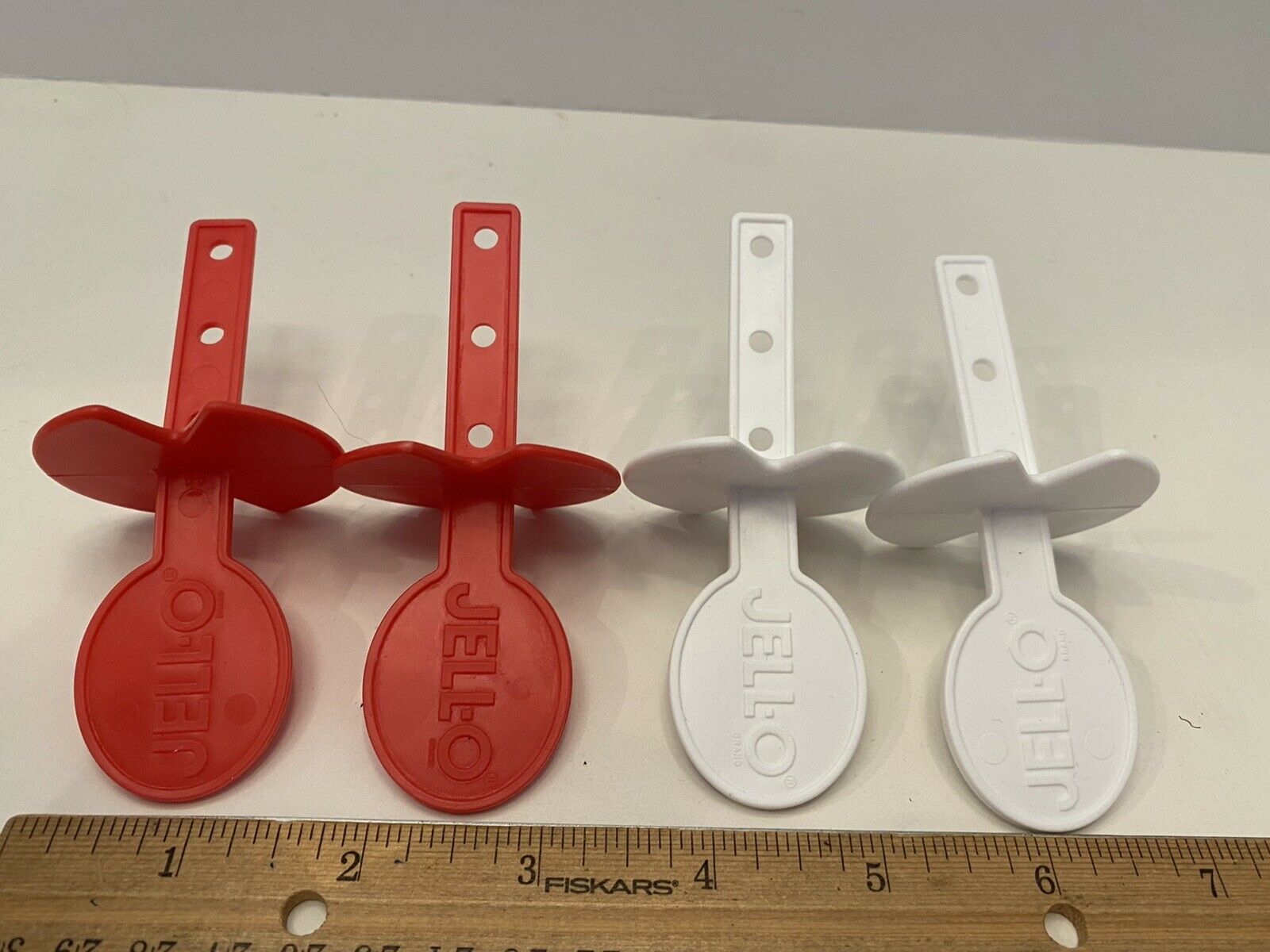 Lot of 4 Jell-O Popsicle Frozen Pop Maker Sticks Red and White - Fresh Stock Dated February 2026