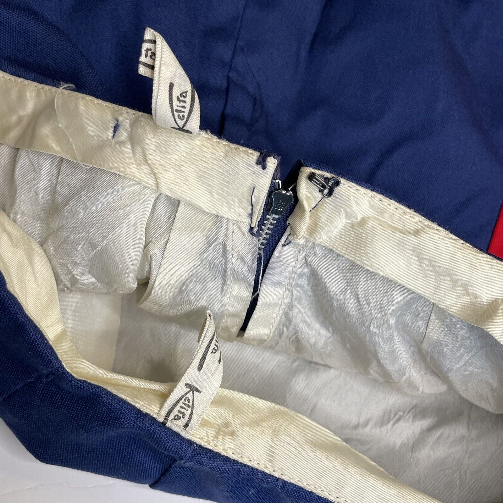 Kelita Vintage Color Block Contrast Panel Uniform Skirt ~ No Tags - Fresh Stock Dated March 2026