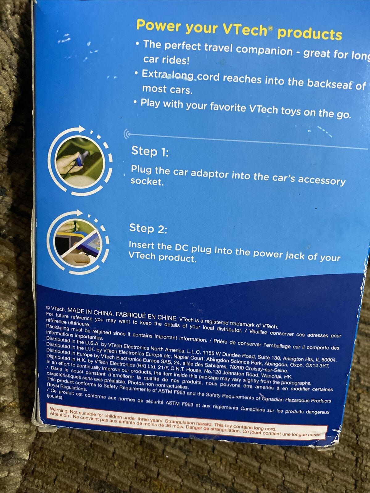 VTech Car Adaptor | Use with all compatible VTech Products - Fresh Stock Dated February 2026