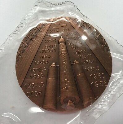 China Nanjing Mint Aerospace Great Achievement Copper Medal 60mm COA - Fresh Stock Dated February 2026