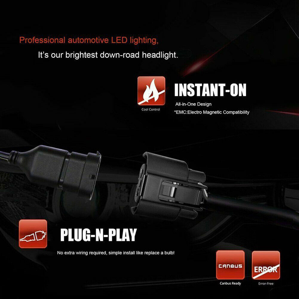 For Mercedes-Benz C300 B200 C230 C250 C240 - 2PC 8000K LED Headlight Bulb GJ - Fresh Stock Dated February 2026