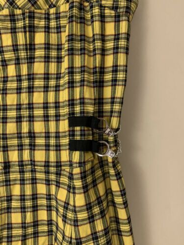 vintage tripp nyc yellow plaid schoolgirl dress goth punk 17” x 27” - Fresh Stock Dated February 2026