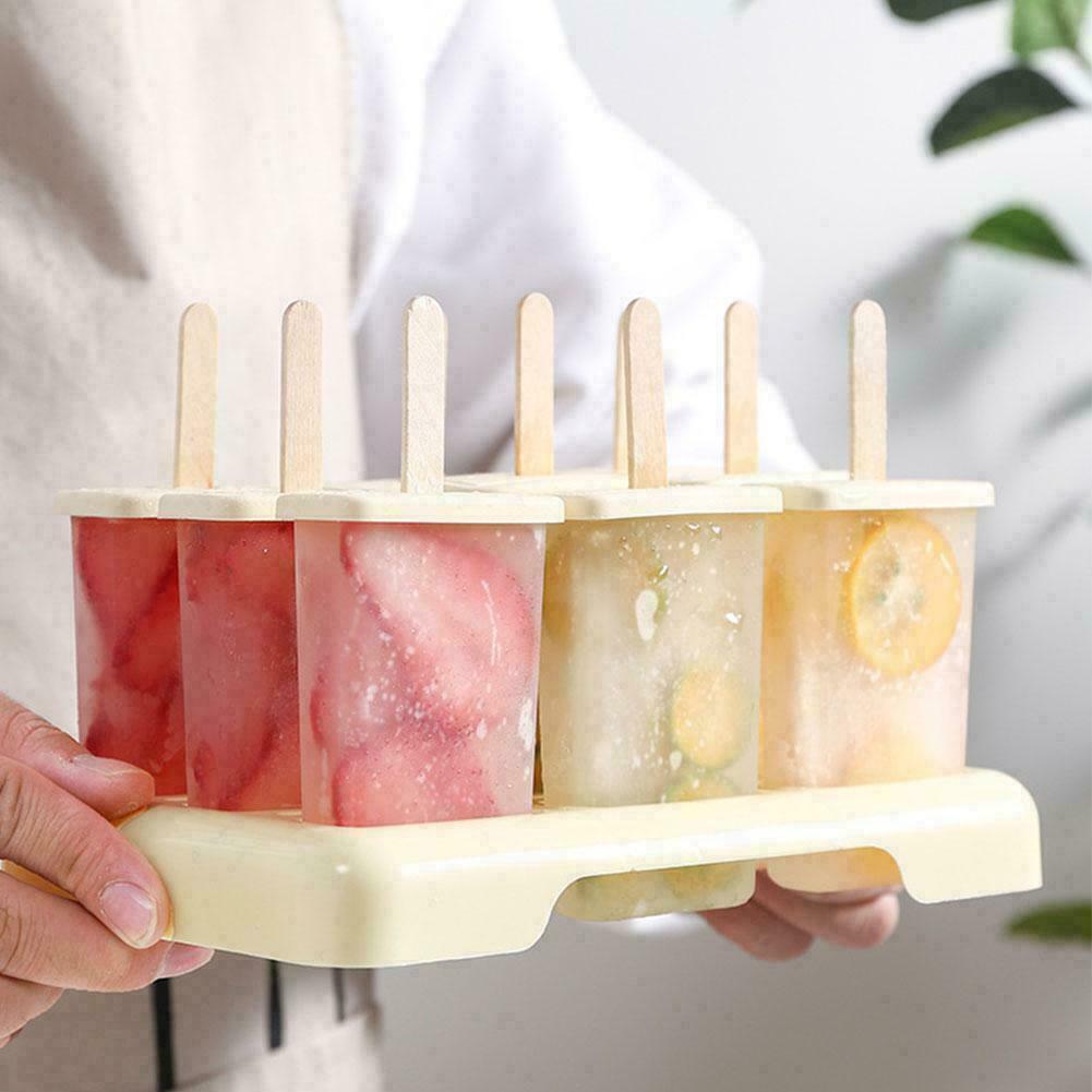 Ice Cream Molds 9 Ice Popsicle Mold Set Reusable Ice DIY Molds Stick Cream Y4L2 - Fresh Stock Dated February 2026