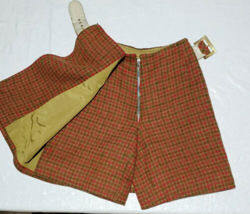 Vintage Elifer High Waist Plaid Wool Skort Skirt Shorts - Fresh Stock Dated February 2026
