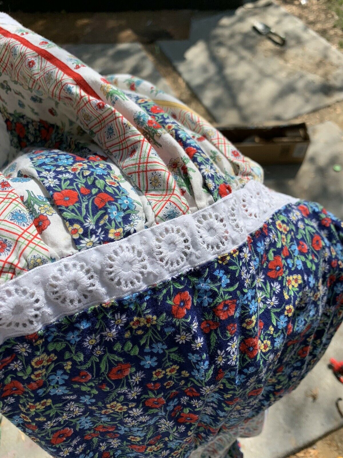 Rare Vintage Gunne Sax Jessica’s Gunnies Prairie Boho Lace Calico Midi Skirt Med - Fresh Stock Dated March 2026