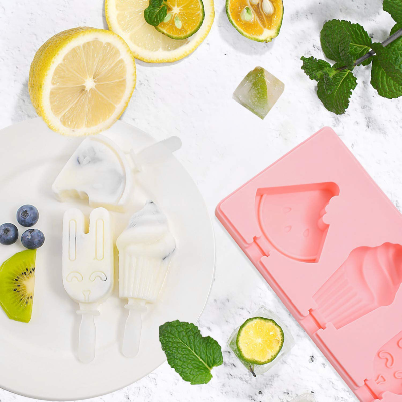 3 PCS Silicone Popsicle Molds with Lid, Homemade  Ice Cream, Ice, Cake - Fresh Stock Dated February 2026