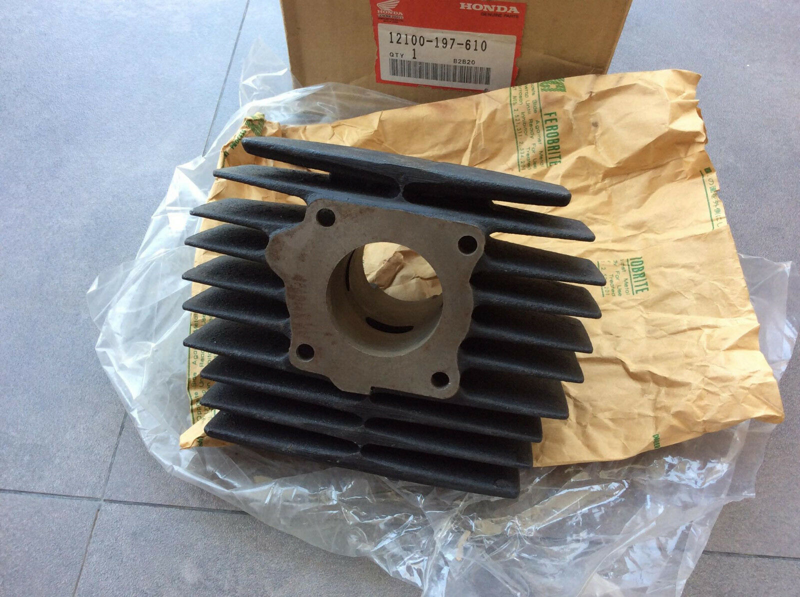 HONDA PA50 PX50 SCOOTER MOPED CYLINDER NOS 12100-197-610 - Fresh Stock Dated February 2026