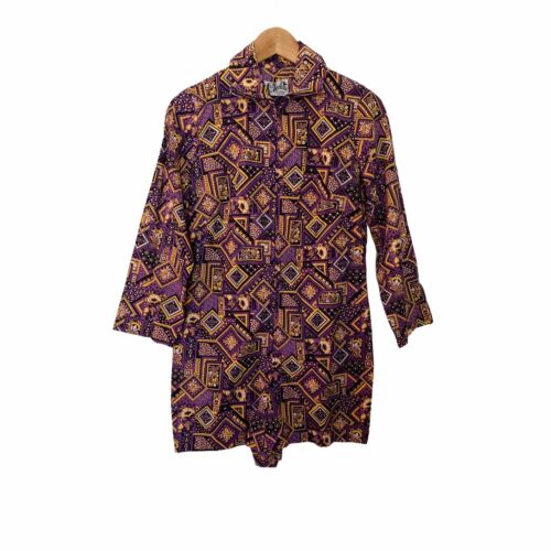 Vintage 70s Charlotta Psychedelic Purple Yellow Romper & Maxi Skirt Set - Fresh Stock Dated December 2025