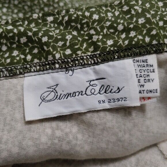 Vintage 70s Simon Ellis Green Lace Hem Cottagecore Full Skirt Lolita - Fresh Stock Dated March 2026