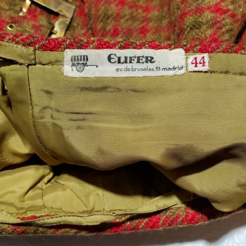 Vintage Elifer High Waist Plaid Wool Skort Skirt Shorts - Fresh Stock Dated February 2026