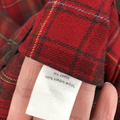 Vintage Pendleton 100% Virgin Wool Red Gray Plaid Pleated Skirt Size 8 Petite - Fresh Stock Dated February 2026