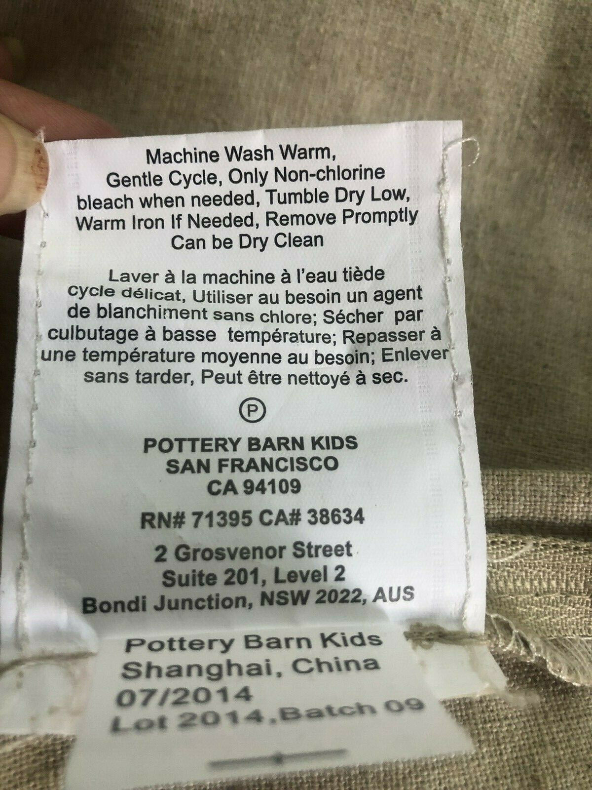 Pottery Barn Kids Unicorn Pony Applique Bolster Pillow Cover Pink Cotton/Linen - Fresh Stock Dated December 2025