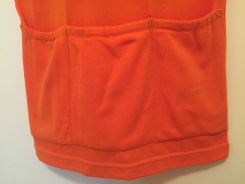 M Vintage FRENCH Eroica FLOCKED CYCLING JERSEY Orange CYCLES ROBERT Sarrians - Fresh Stock Dated December 2025