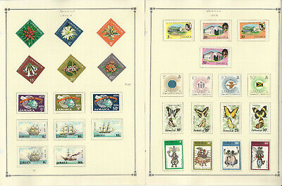Jamaica Stamp Collection on 22 Scott Pages, 1963-1978, JFZ - Fresh Stock Dated February 2026
