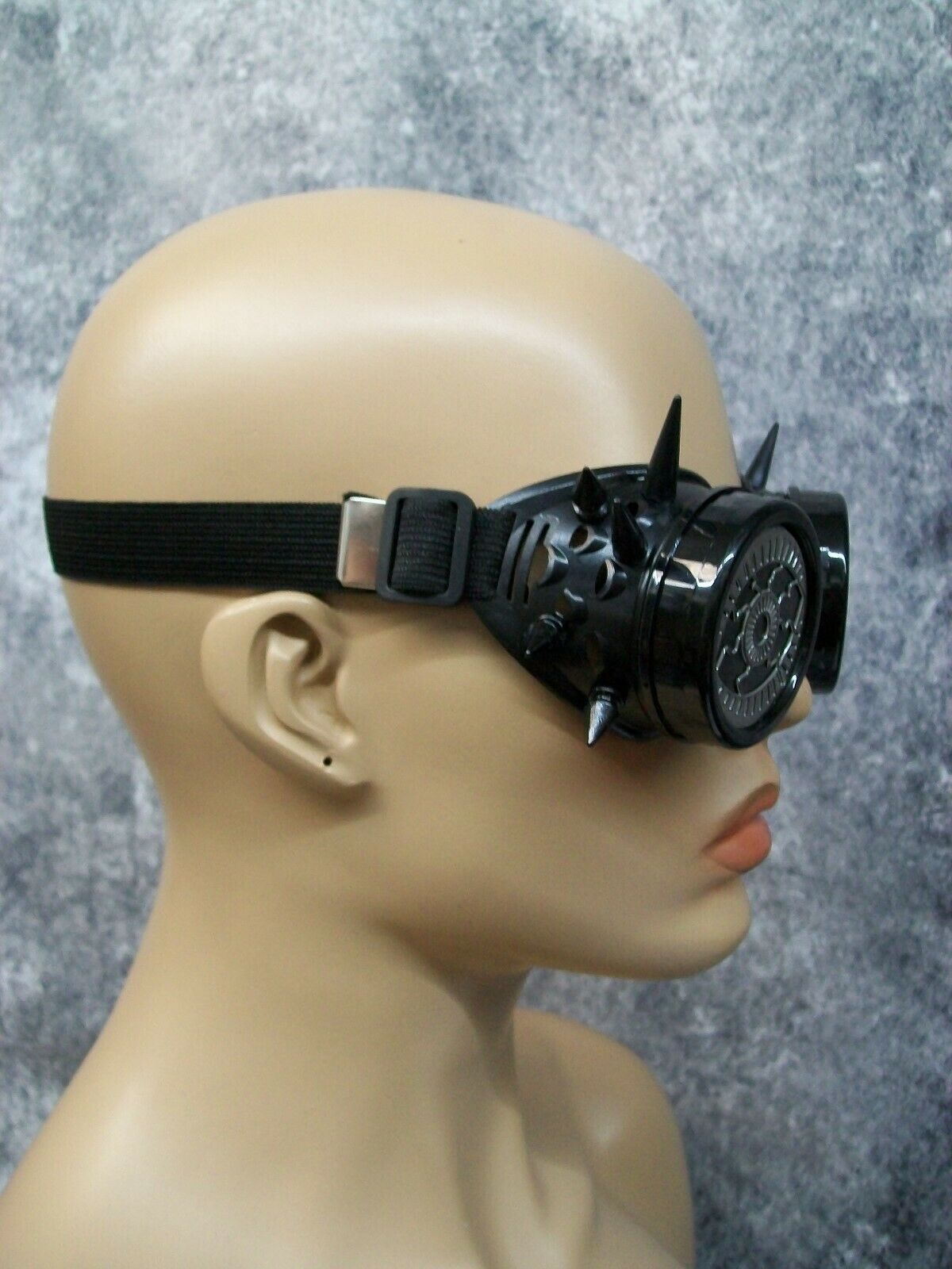 Funky Black Silver Spiked Eyeball Goggles Mad Eye Steampunk Flashy Aviator Eyes - Fresh Stock Dated February 2026