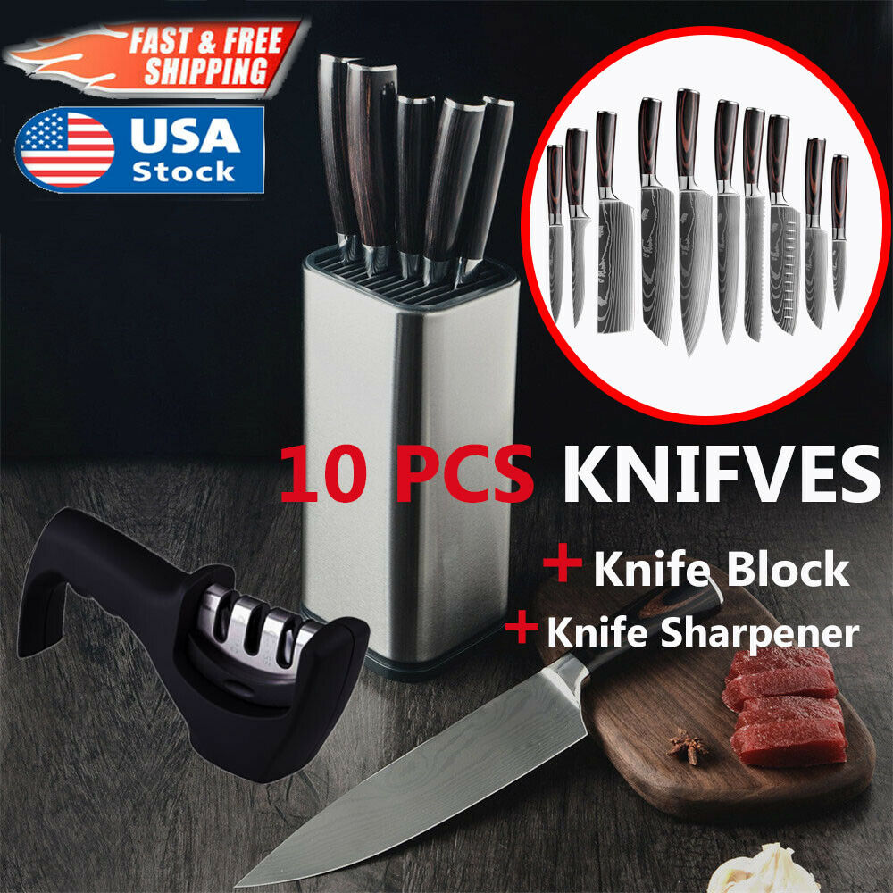 12Piece Kitchen Set Japanese Knife Damascus Pattern Stainless Steel Chef Knives - Fresh Stock Dated December 2025