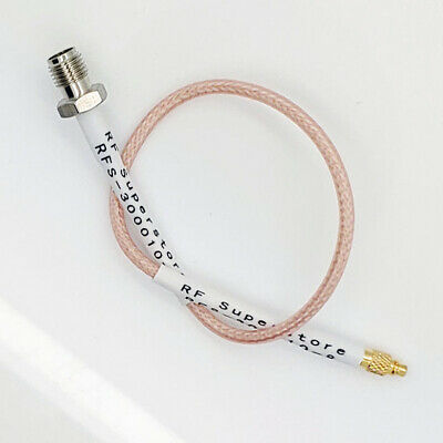 MMCX Male (Plug) to SMA Female (Jack) RG316/U Coaxial Cable Assembly, 8 inch - Fresh Stock Dated December 2025